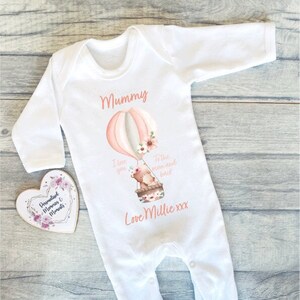 Personalisierte Babys erste Muttertag Outfit: Teddy 1st Andenken benutzerdefinierte Baby wachsen, Weste & Lätzchen