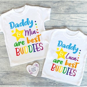 Personalised Father’s Day T-Shirt: Happy Daddy Design, Keepsake Child Toddler Kids Tee Gift