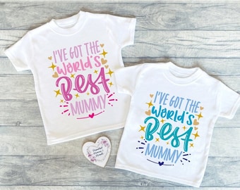 Personalised Children's Mother's Day T-shirts | Keepsake T-shirt Kids | Personalised Mother''s Day Gift | Mummy Mum T-shirt | Mum Mummy Gift