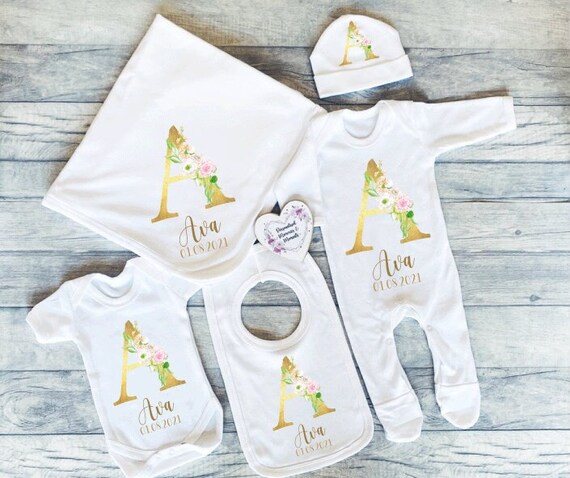 Personalised baby clothes and blankets deals
