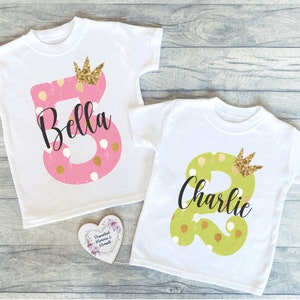 Personalised Birthday T-shirt | Custom Birthday Keepsake T-shirt | Personalized Birthday Gift | Customisable Birthday Shirt | Crown Birthday