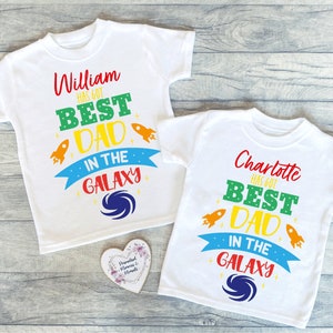 Personalised Children&#39;s Father&#39;s Day T-shirts | Keepsake T-shirt | Personalised Father&#39;s Day Gift | Daddy Dad T-shirt | Matching T-shirt Set