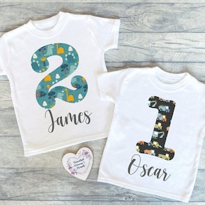 Personalised Birthday number T-Shirt | Custom Birthday Keepsake | Customisable Number Shirt | Personalized Gift