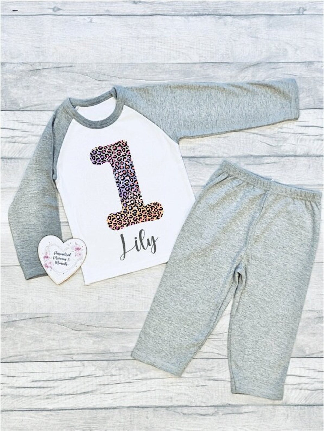 1st Birthday Pyjamas Personalised Baby Boy Pyjamas Personalised - Main Image