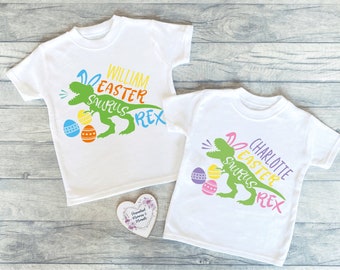 Personalised Childrens Easter T Shirt | Keepsake T-shirt  | Easter Present Gift | Easter Top | Easter Tee | Sibling Baby Sis Bro Easter Gift