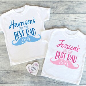 Personalised Children&#39;s Father&#39;s Day T-shirts | Keepsake T-shirt | Personalised Father&#39;s Day Gift | Daddy Dad T-shirt | Matching T-shirt Set