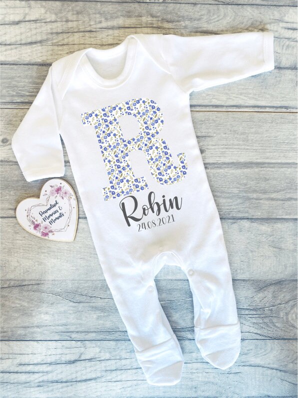 Newborn Baby Personalised Clothing Baby Gift Personalised Baby Grow Vest New Baby Newborn Keepsake Personalised Bib Hat Blanket Etsy