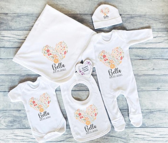Personalised baby clothes and blankets hotsell