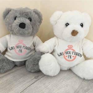 Will You Marry Me Cuddly Plush Teddy Bear | Engagement Teddy Keepsake | Proposal Gift Plush Toy | Engagement Soft Toy | Proposal Gift Ideas