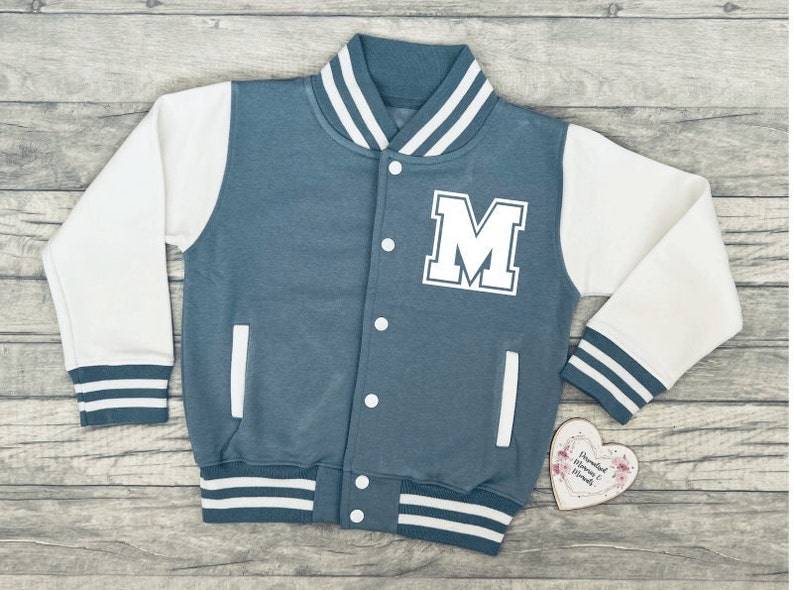 Personalised Children's Varsity Jacket Name Jacket Coat Etsy