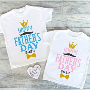 Personalised Father’s Day T-Shirt: Happy Daddy Design, Keepsake Child Toddler Kids Tee Gift