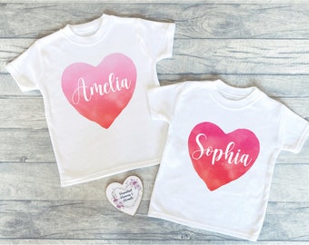 Personalised Valentine's T Shirt | Keepsake T-shirt  | Valentine Gift | Valentine T-shirt | Valentine Tee | Sibling Baby Sis Bro Valentine