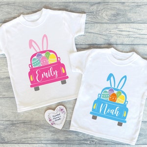 Personalised Childrens Easter T Shirt | Keepsake T-shirt  | Easter Present Gift | Easter Top | Easter Tee | Sibling Baby Sis Bro Easter Gift