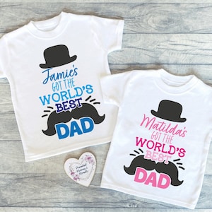 Personalised Children&#39;s Father&#39;s Day T-shirts | Keepsake T-shirt | Personalised Father&#39;s Day Gift | Daddy Dad T-shirt | Matching T-shirt Set