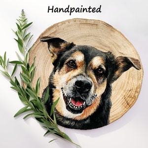 Hand-painted Custom Pet Portrait Ornament Personalized Dog Cat Animal Valentine's day Gift