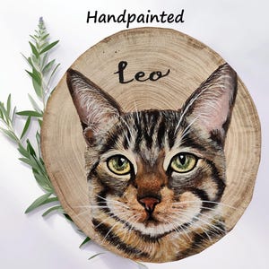 Ornement de portrait d'animal de compagnie personnalisé peint à la main chien chat animal cadeau personnalisé