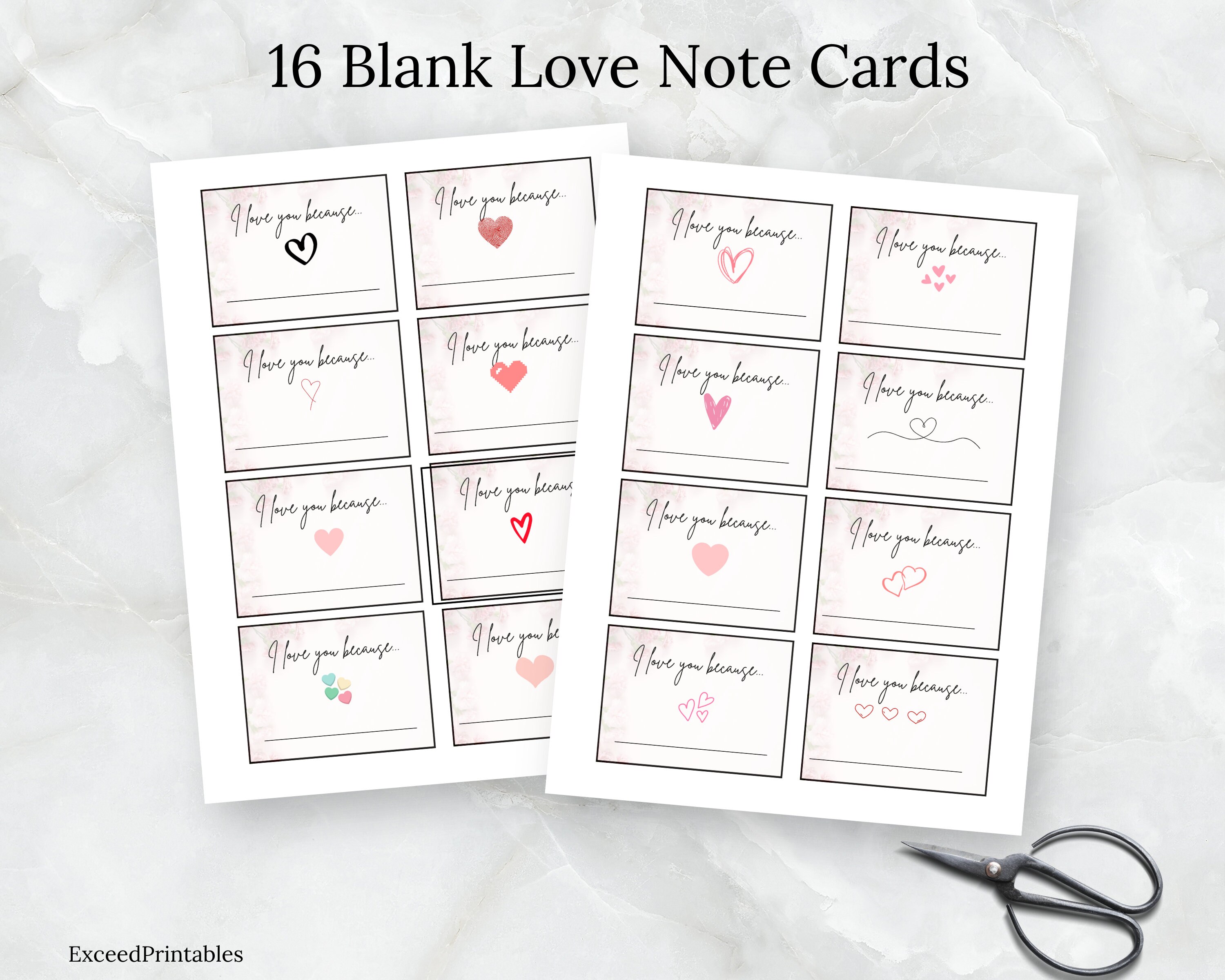 Reasons Why I Love You Mom Cards, Printable Love Notes for Mom ...