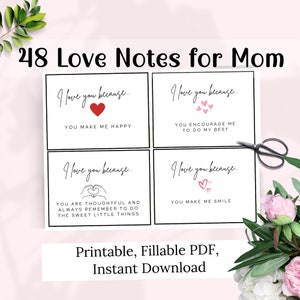 Muttertag Liebesnotizen zum Ausdrucken, Liebesnotizkarten, individuelle Liebesbotschaften, Mama Geburtstagsgeschenk für Sie, Mama, zum ersten Mal Mama, Oma