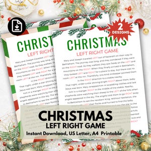 Christmas Left Right Game for Adults, Christmas pass the gift, pass the present Christmas game, Fun Holiday Gift Exchange, Gift Swap Game