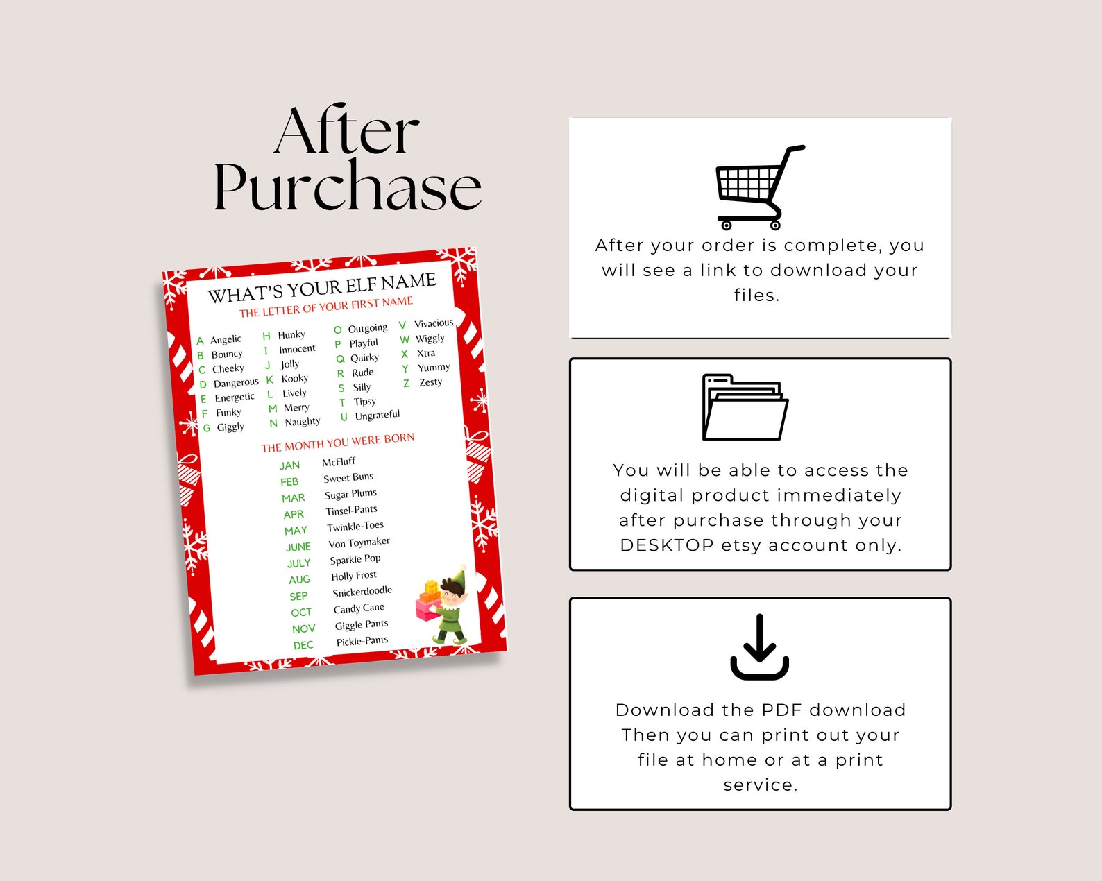 What s Your Elf Name Printable Game Elf Name Game Christmas Elves