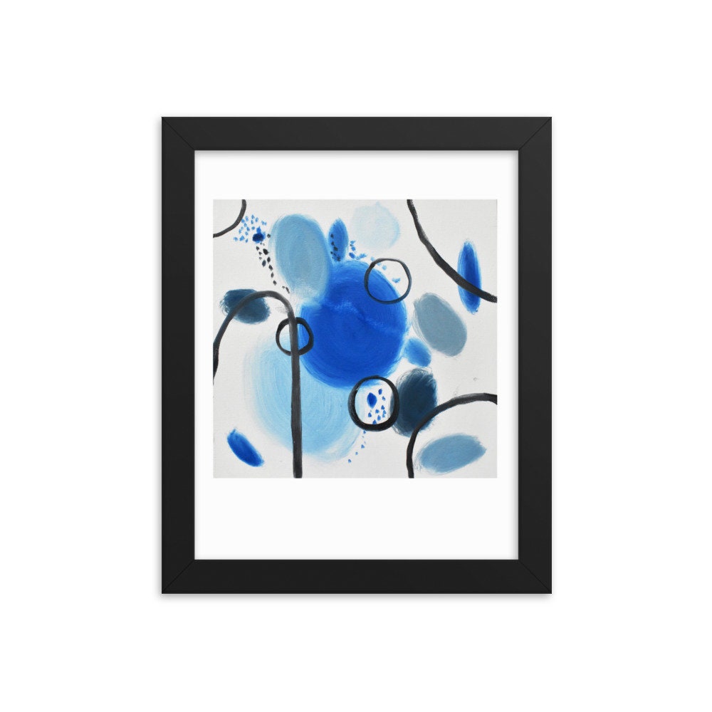 Framed Wall Art Print Abstract Art Poster Modern Wall | Etsy