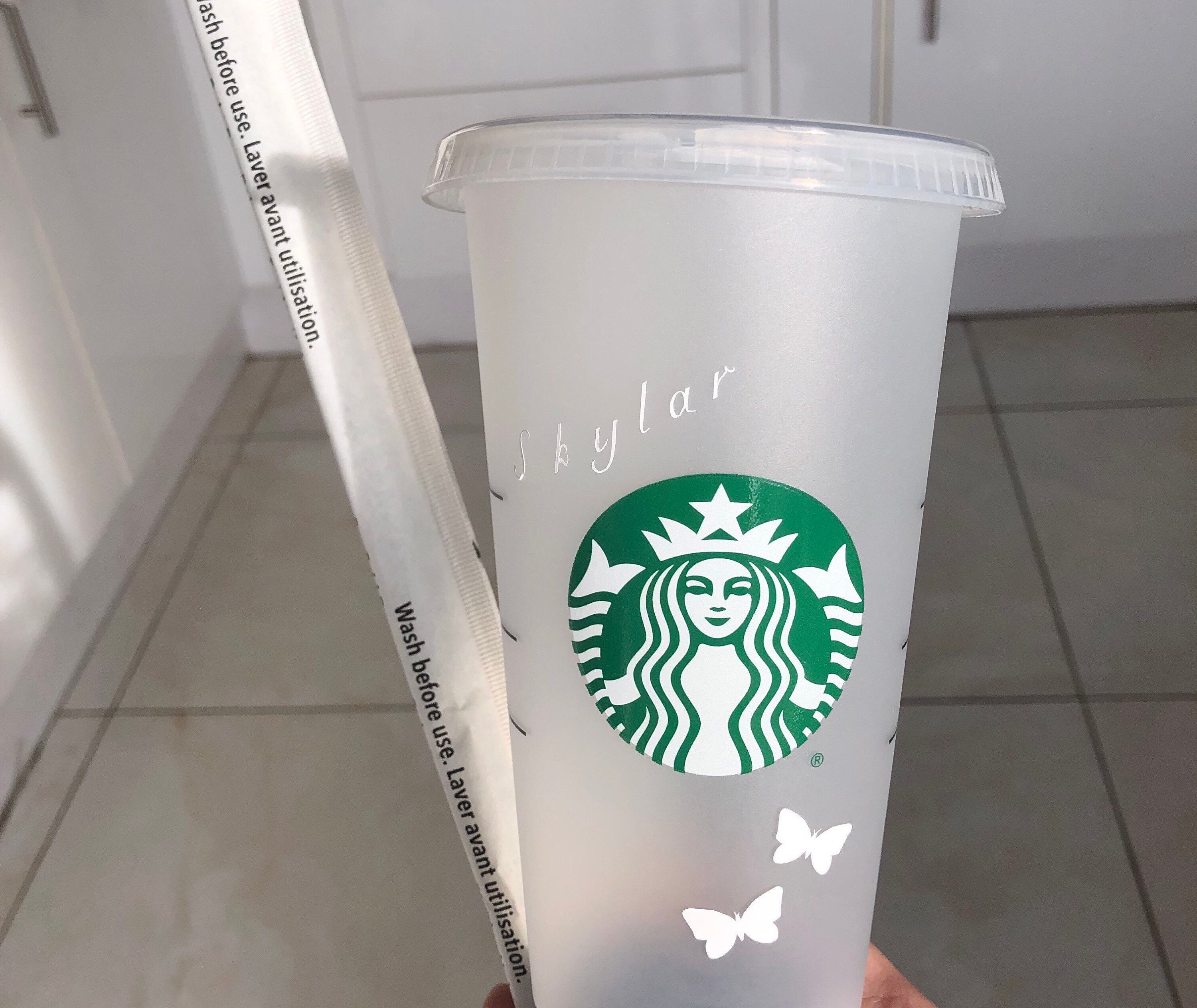 lv starbucks cup with name