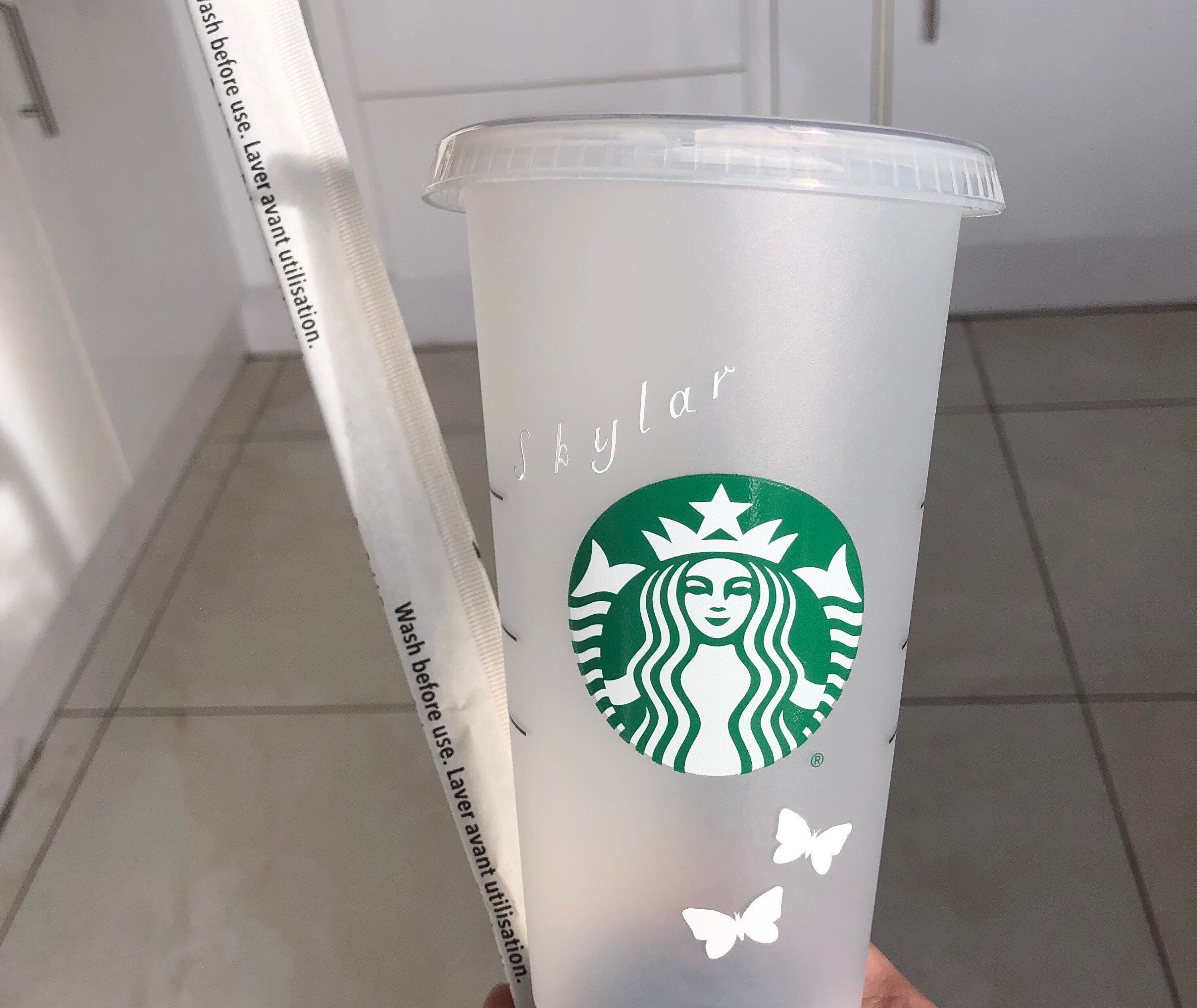 Custom name Starbucks cup UK | PLAIN venti cold cup | blank personalised  reusable cup | best friend gift | coffee cup plastic 