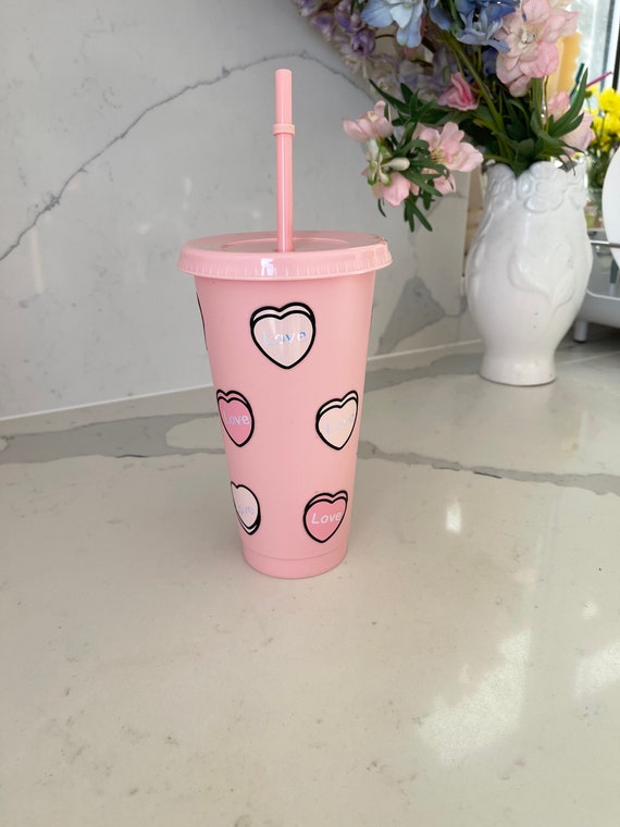 Starbucks Inspired Pink Tumblr Venti Cold Cup Reusable Limited Ed