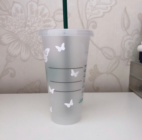 Custom Butterfly Cup Starbucks Tumbler Cup With Butterflies Starbucks  Butterfly Cup Cute Butterfly Cup Personalized Preppy Cup 