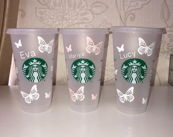 Personalised Butterfly LV Starbucks Cup 🦋