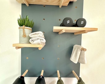 Modern Minimalism: Wooden Pegs for shelves as a Sleek Alternative to B -  Iwoodliving