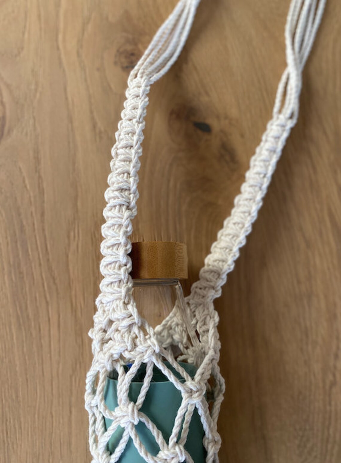 Macrame Water Bottle Holder Reusable Carrier Macrame Etsy Canada
