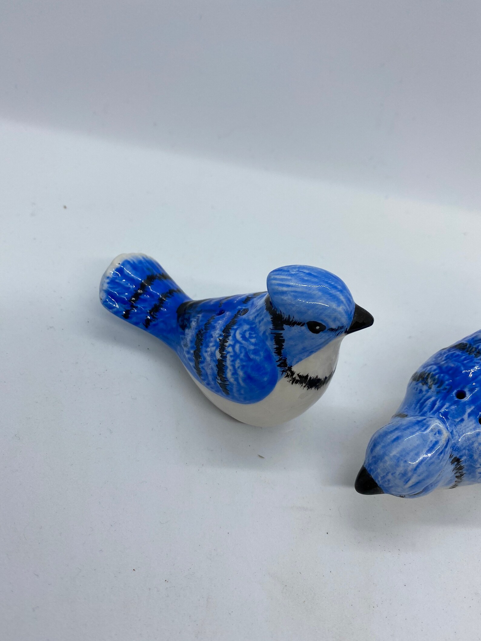 Vintage blue jay birds salt and pepper shakers Etsy