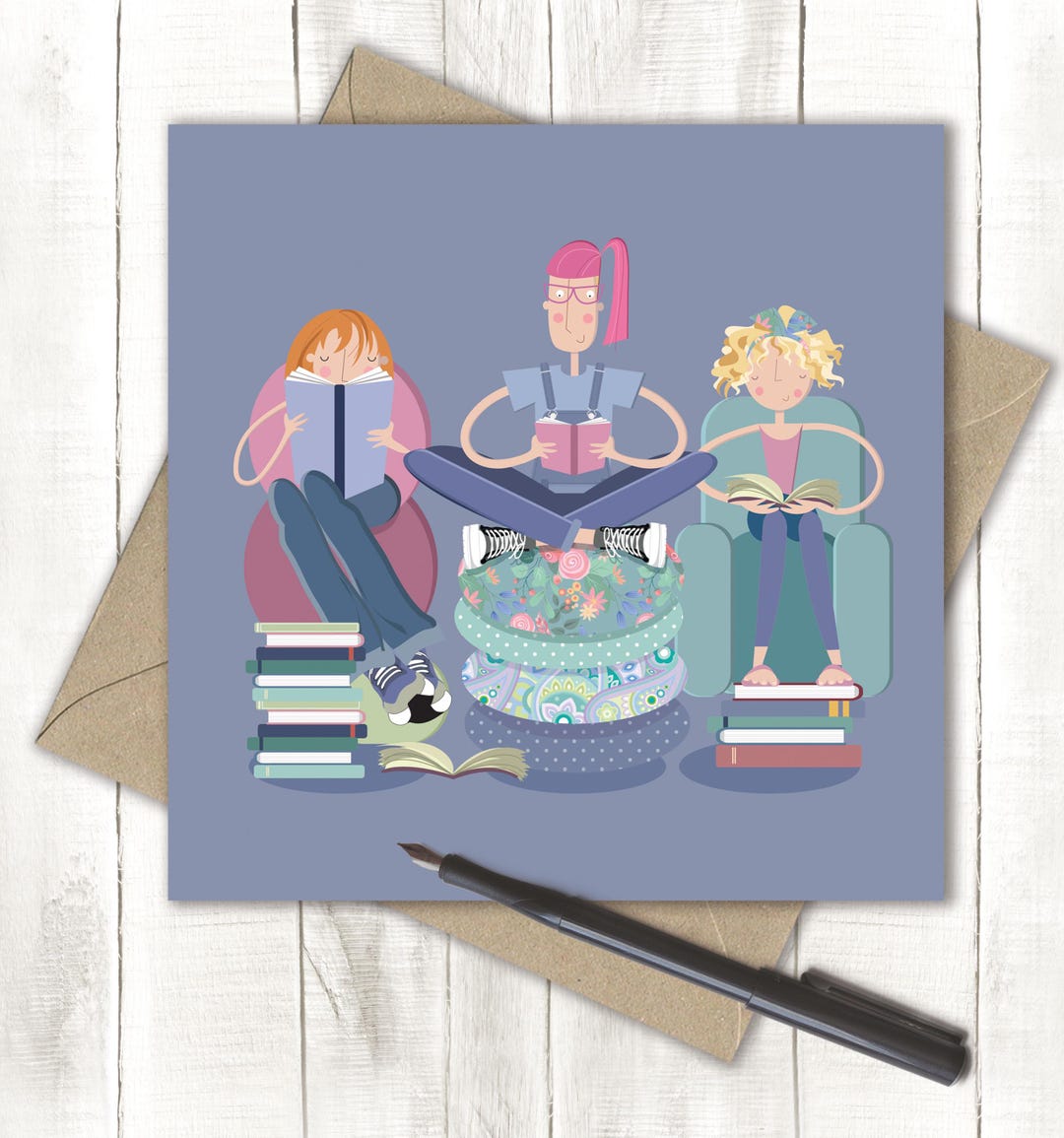 Bookworms- Fun Birthday Card for a Book Crazy Friend - Etsy UK