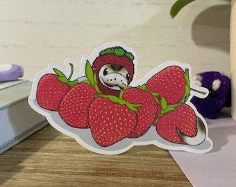 Lenny the Strawberry Snake Sticker