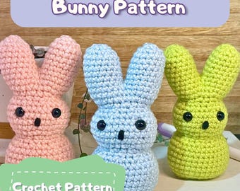 Millie the Marshmallow Bunny Ostern Häkel-Anleitung (englisches PDF-Muster)
