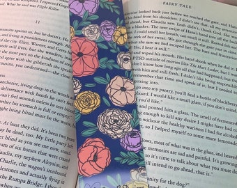 Floral Laminated Bookmark