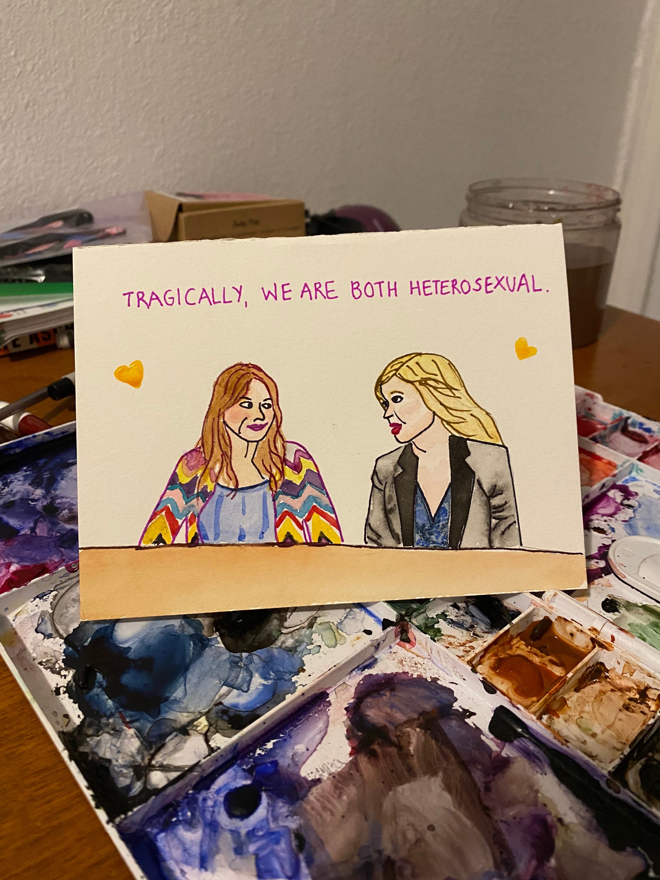 Tragically We Are Both Heterosexual. Valentines Day Card - Etsy