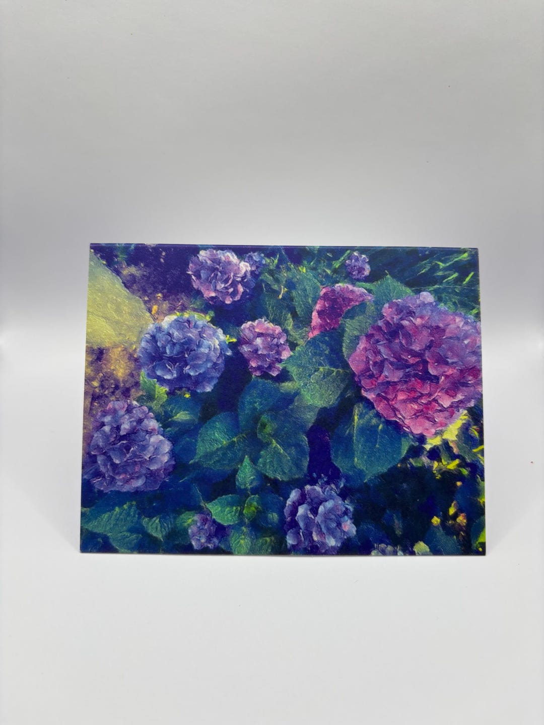 Purple Hydrangea Blank Card: Matte Floral Note Card - Etsy