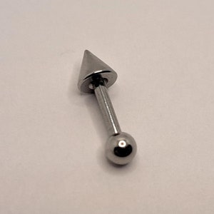 16G Silver Barbell Earring Spike Ball Short Tragus stud Helix Cartilage Piercing Jewelry 6mm 8mm 10mm Ear Silver Steel Small Little Tiny 90s