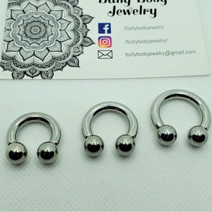 6G 8G 10G Thick Silver Steel Horseshoe Septum Pincher Nose Nipple Gauge Hoop Ring CBR Body Jewelry Large Stretcher Metal Piercing Glans 90s
