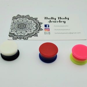 Paar siliconen pluggen Tweekleurig Veelkleurige meters brancards roze geel blauw rood lobben sieraden afstandhouders Tunnels 16 mm 00g 12 mm 90s y2k 2000s oor