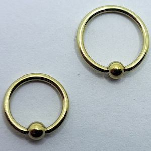 16G 18G Gold Hoop earring ear titanium barbell small cute tragus snug nose rook cartilage lip septum ring piercing CBR Jewelry 90s y2k cute