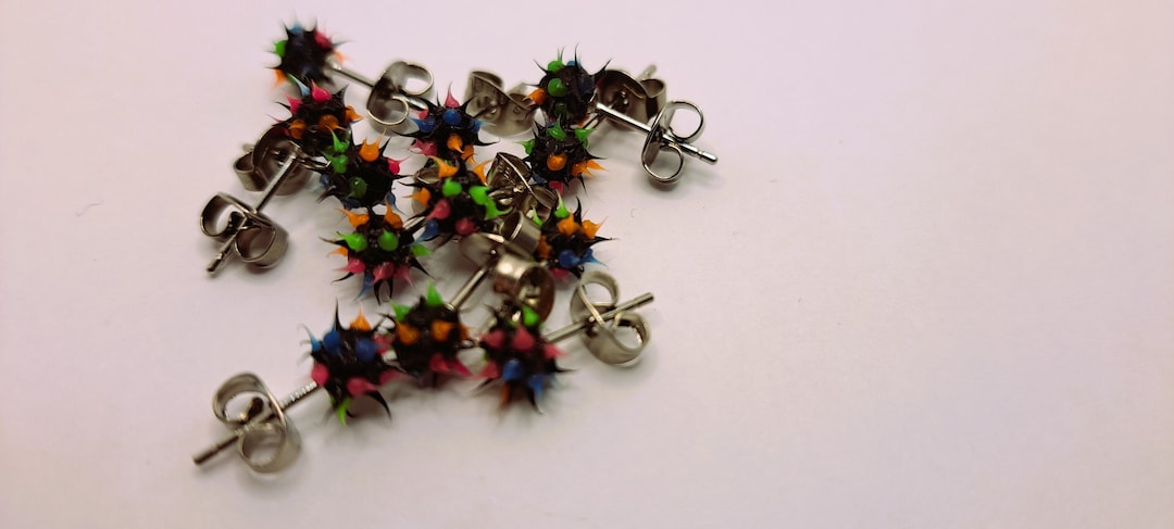 Ear Stud Spiky Silicone Earrings Silicone Earrings Rubber Spike