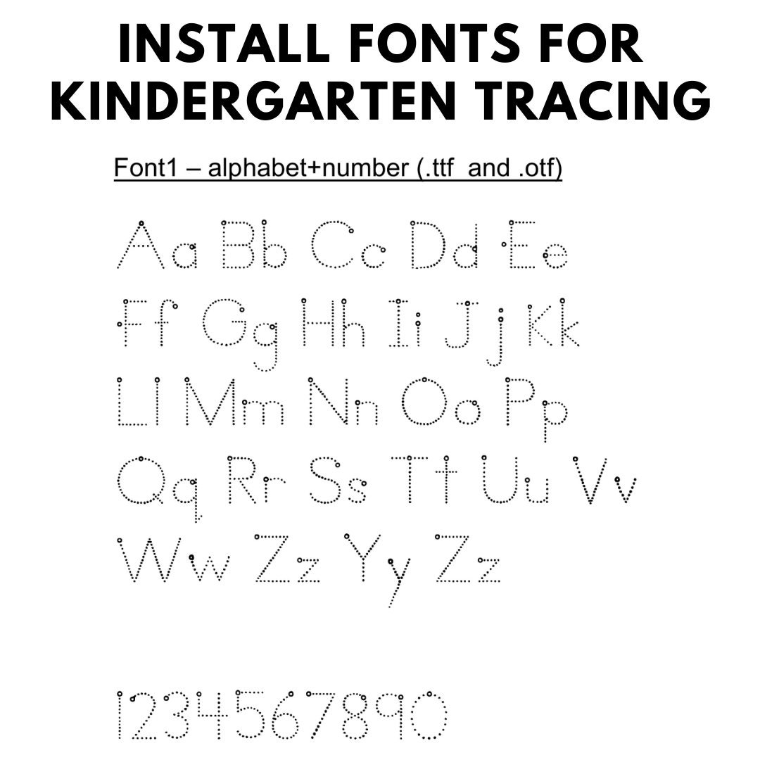 Dotted Line Font For Tracing Printable Form, Templates and Letter