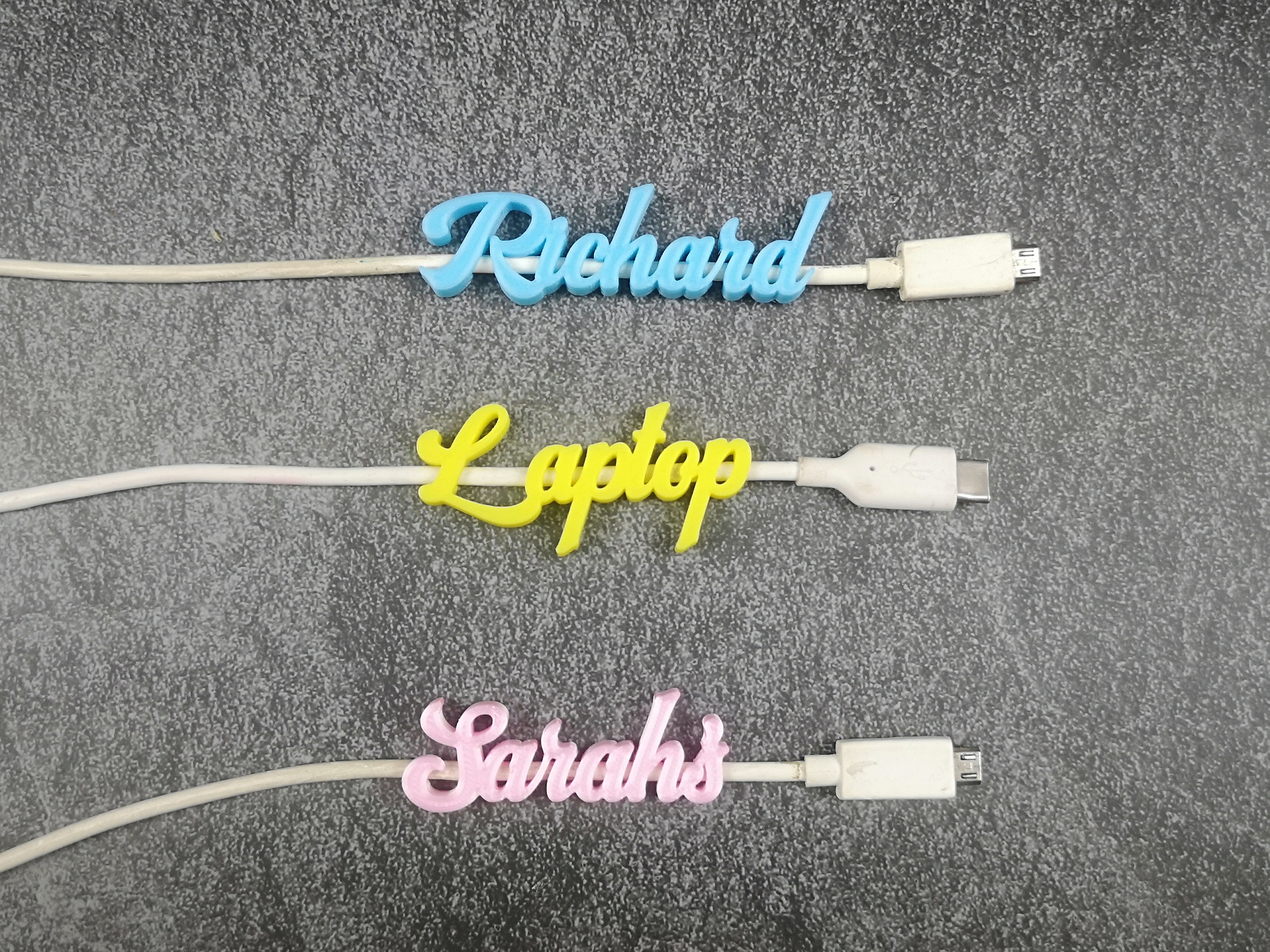 Personalized Cable Name Tag Cord Name Tag Charger Name Etsy