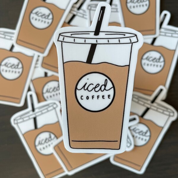 Iced Coffee Sticker | Coffee Sticker | Coffee Lover Sticker | Spring Sticker
