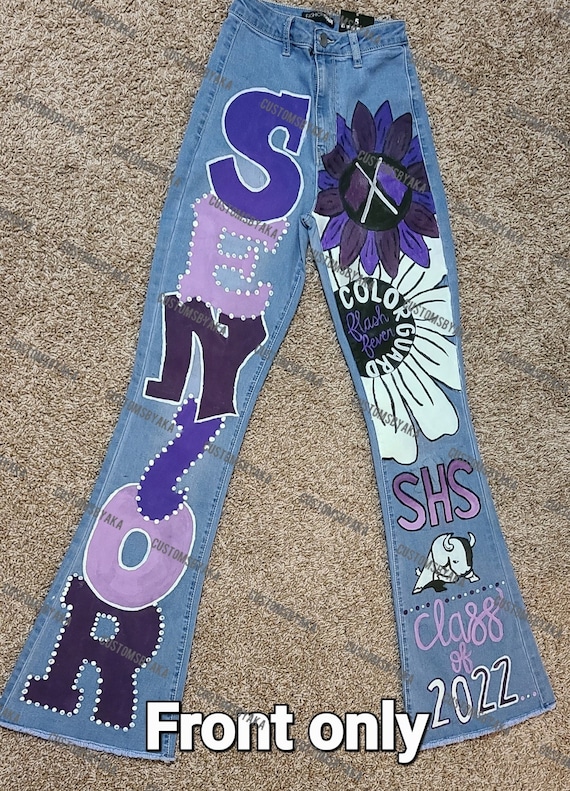 SENIOR PAINTED JEANS- Custom Made - Etsy SENIOR PAINTED JEANS- Custom Made - Etsy