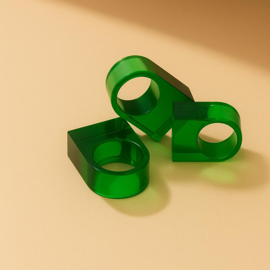 Candy Brass Knuckles Ring – Chunky Rectangle Resin Ring, Y2K Statement ...