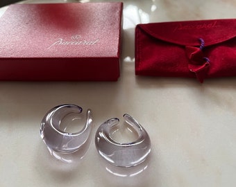 Baccarat gray earrings excellent condition
